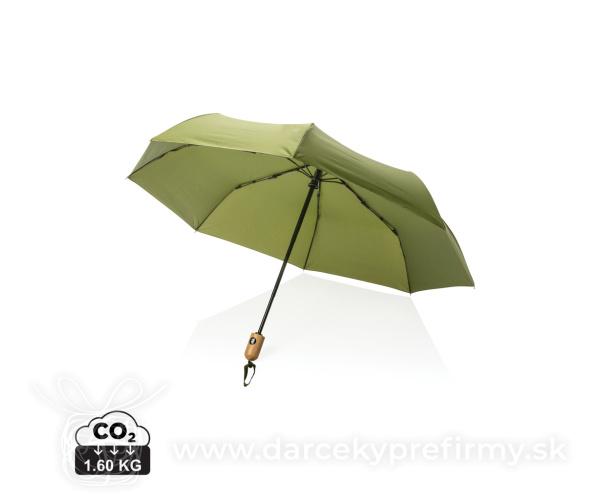 21" bambus auto-open/close dáždnik Impact zo 190T RPET AWARE