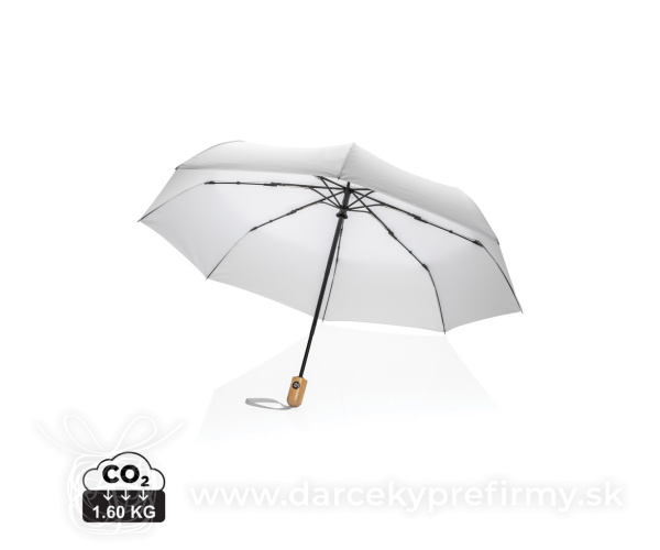 21" bambus auto-open/close dáždnik Impact zo 190T RPET AWARE