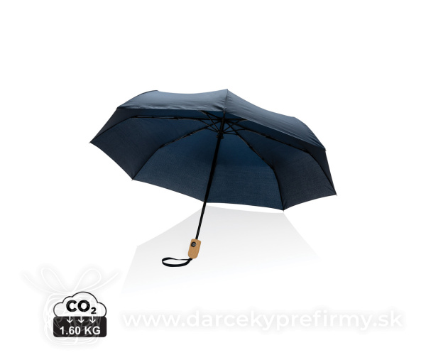21" bambus auto-open/close dáždnik Impact zo 190T RPET AWARE