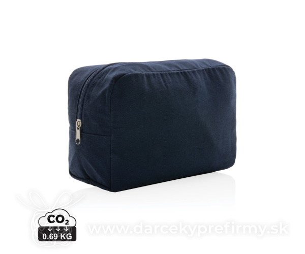 Nefarbená toaletná taška Impact z 285g recykl. canvas AWARE™