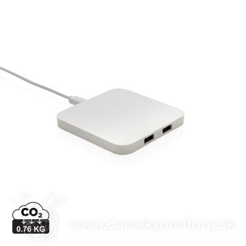 Obrázok produktu Bezdrôtová nabíjačka 10W s USB výstupmi z RCS recykl. plastu