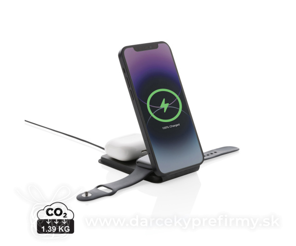Magnetická bezdrôtová nabíjačka 3v1 Swiss Peak 15W z RCS PU