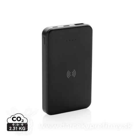 Obrázok produktu Bezdrôtová powerbanka 5000 mAh 5W z RCS recykl. plastu
