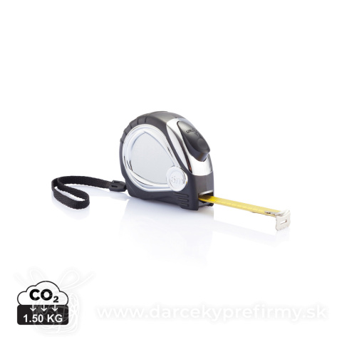Obrázok produktu Automatický chrómovaný zvinovací meter, 5 m/19 mm