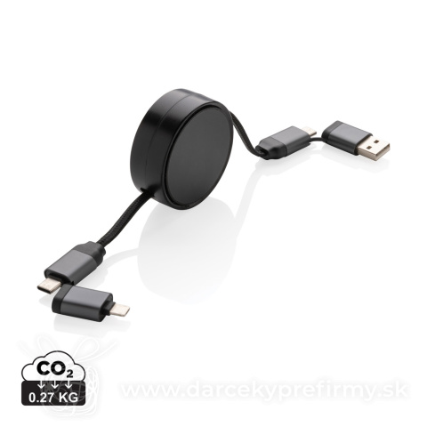 Obrázok produktu Zvinovací nabíjací kábel 6v1 Terra z RCS recykl. hliníka