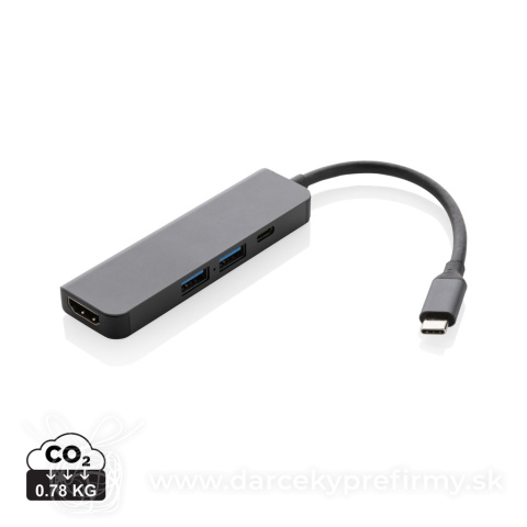 Obrázok produktu Hub s HDMI vstupom Terra z RCS recykl. hliníka