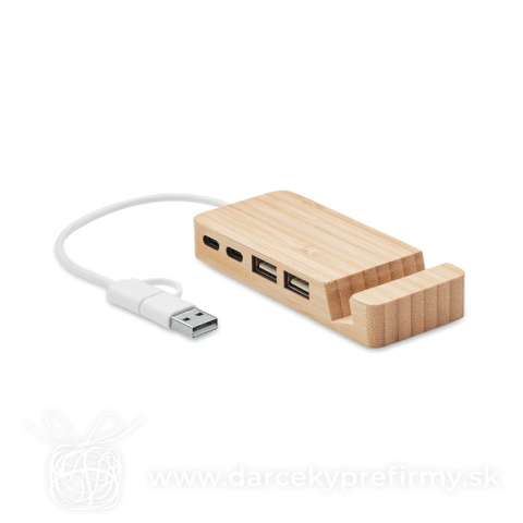 Obrázok produktu HUBSTAND - Bambusový USB rozbočovač