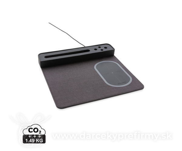 Air podložka pod myš s bezdrôtovým nabíjaním a USB