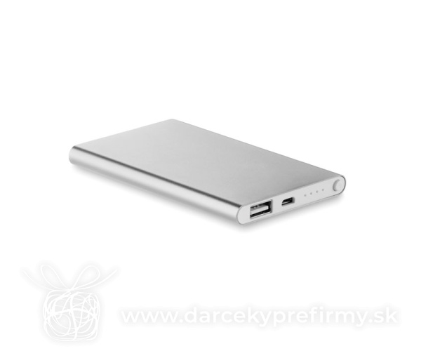 POWERFLAT - Hliníková power banka 4000 Mah