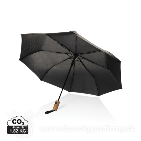 Obrázok produktu 21" auto open dáždnik Kaycey z RPET AWARE a akáciového dreva