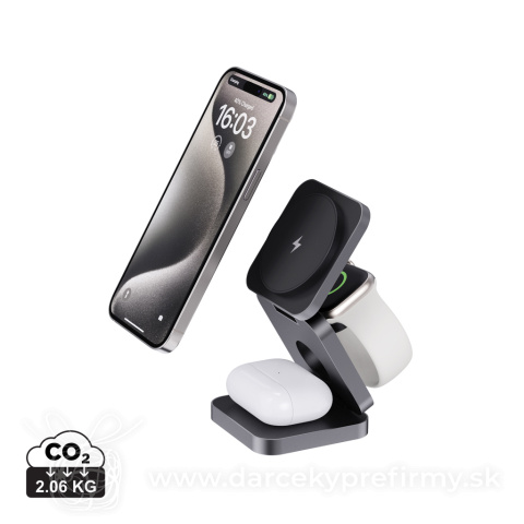 Obrázok produktu Skladacia nabíjačka 3v1 15W Terra z RCS recykl. hliníka
