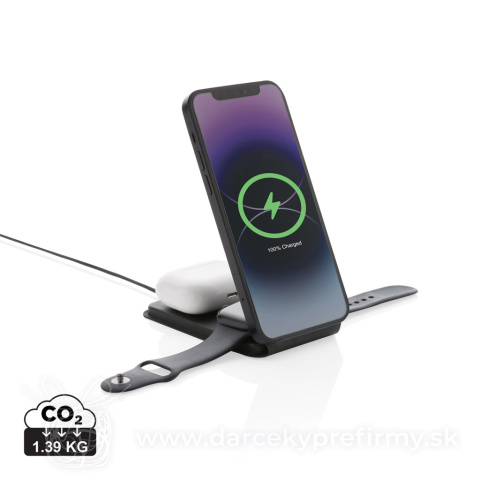 Obrázok produktu Magnetická bezdrôtová nabíjačka 3v1 Swiss Peak 15W z RCS PU