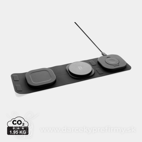 Obrázok produktu Cestovná bezdrôtová nabíjačka 3v1 Swiss Peak 15W z RCS RPET