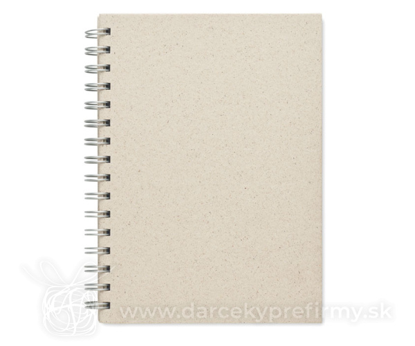 GRASS BOOK - Kroužkový A5 zápisník z trávy