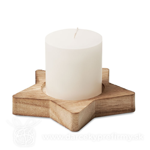 Obrázok produktu LOTUS - Svíčka s dreveným stojánkom