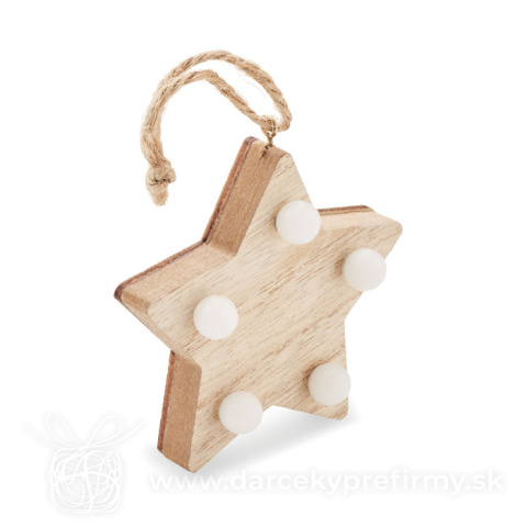 Obrázok produktu LALIE - Dřevěná hvězda se světýlky
