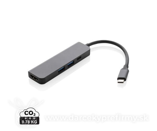 Hub s HDMI vstupom Terra z RCS recykl. hliníka