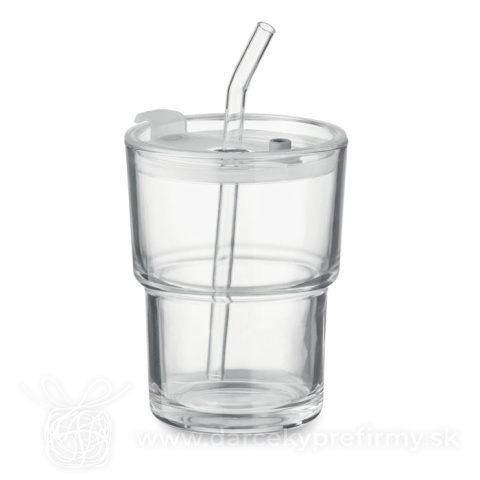Obrázok produktu SIP - Skleněný kelímek s brčkem 400ml