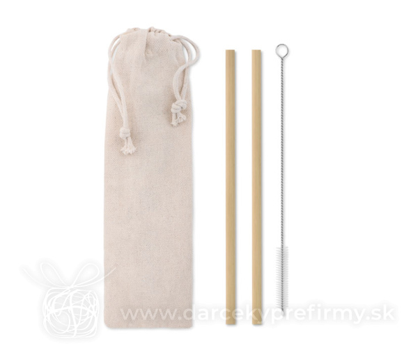 NATURAL STRAW - Bambusové brčko s kartáčkem