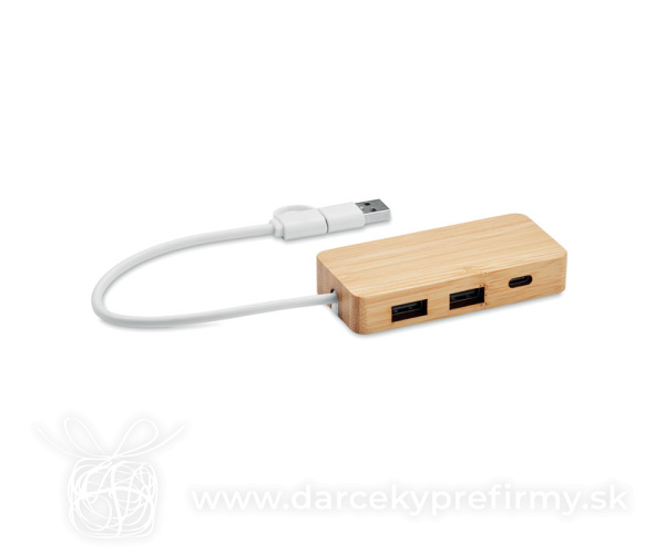 HUBBAM - Bambusový USB rozbočovač