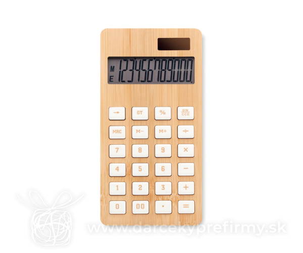 CALCUBIM - 12ti místná bambus. kalkulačka