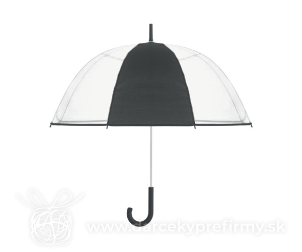GOTA - ⌀102cm/23″ priehľadný deštník sa zahnutou rukojetí.