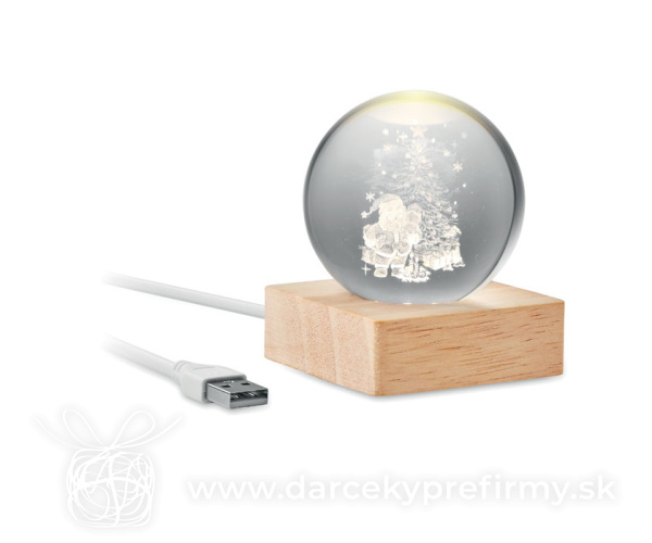 SANTA LIGHT - Vánoční áhev LED koule