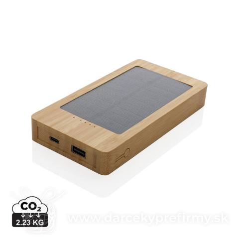 Obrázok produktu Solárna powerbanka Sunwick 10000 mAh z bambusu