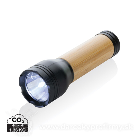 Obrázok produktu USB svietidlo Lucid 3W z RCS recykl. plastu a bambusu