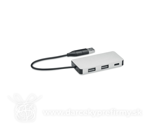 HUB-C - USB rozbočovač s 20cm káblom