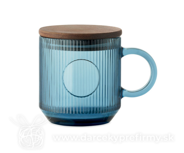 VITRIO MUG - Žebrovaný skleněný hrnek 300ml