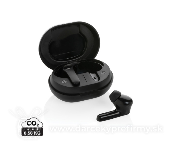 TWS slúchadlá z RCS recyklovaného plastu