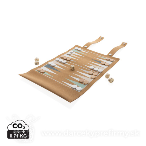 Obrázok produktu Britton skladacia korková sada hier backgammon a dámy