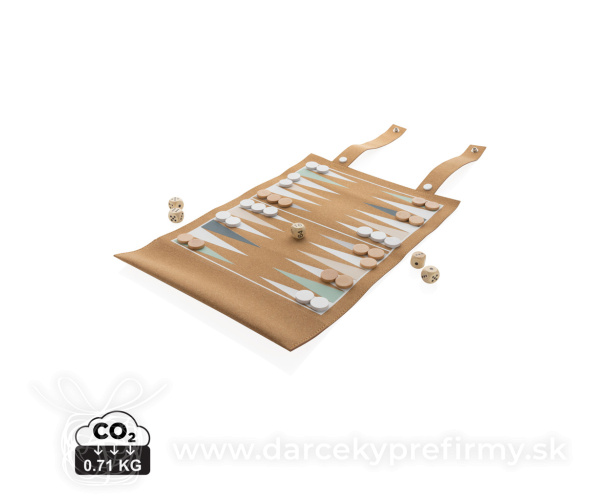 Britton skladacia korková sada hier backgammon a dámy