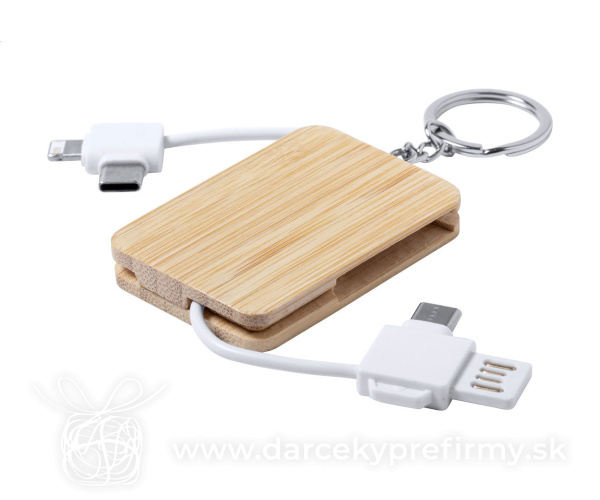 Edulis - prívesok na kľúče s USB nabíjacím káblom