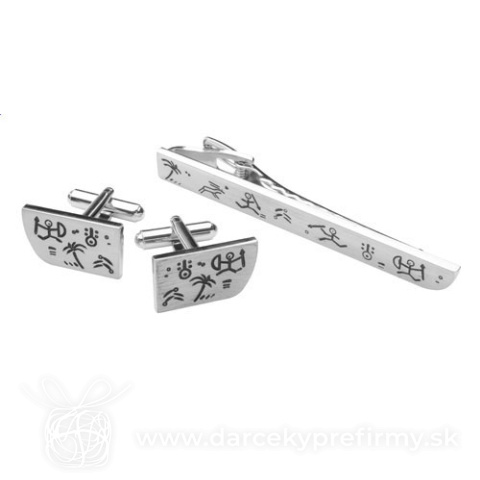 Obrázok produktu Tahiti - cufflink and tie clips set