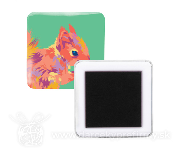 MagBadge Square - magnet na chladničku so špendlíkom
