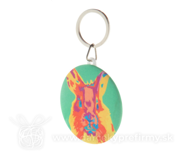 KeyBadge RPET Maxi - RPET placka prívesok na kľúče