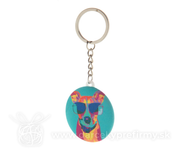KeyBadge RPET Mini - RPET placka prívesok na kľúče