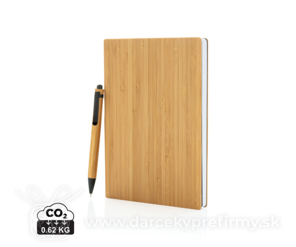 Bambusový set zápisníka A5 a perá