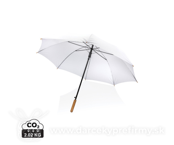 27" bambusový auto-open dáždnik Impact zo 190T RPET AWARE™