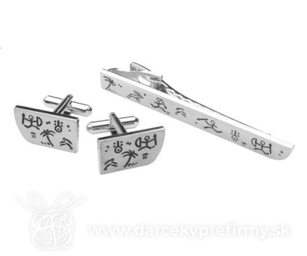 Tahiti - cufflink and tie clips set