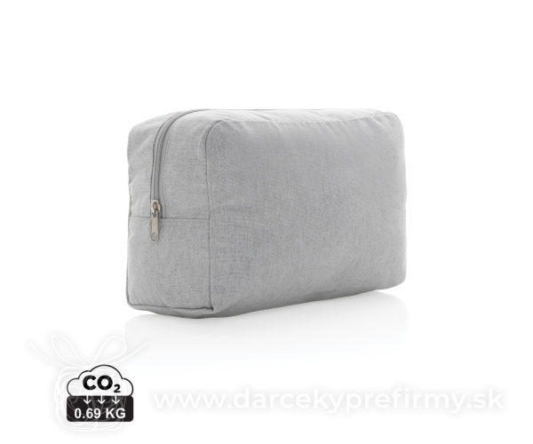 Nefarbená toaletná taška Impact z 285g recykl. canvas AWARE™