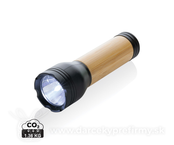 USB svietidlo Lucid 3W z RCS recykl. plastu a bambusu