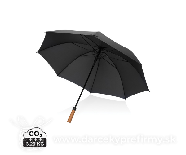 30" auto open dáždnik Tony z RPET Aware™ a akáciového dreva