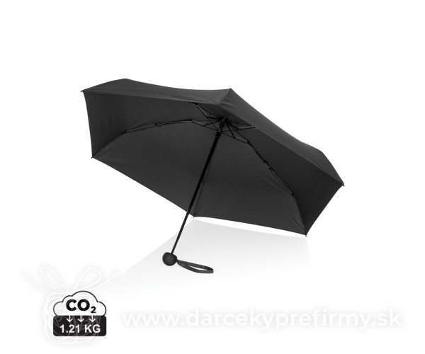 Kompaktný manuálny dáždnik AWARE™ RPET 19,5" 190T Pongee