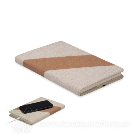 Obrázok produktu CORTONA - Zápisník A5 s 15W nabíječkou