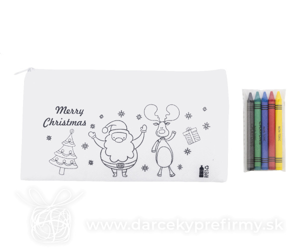 Julfar Draw - vianočné puzdro na pastelky na vyfarbenie