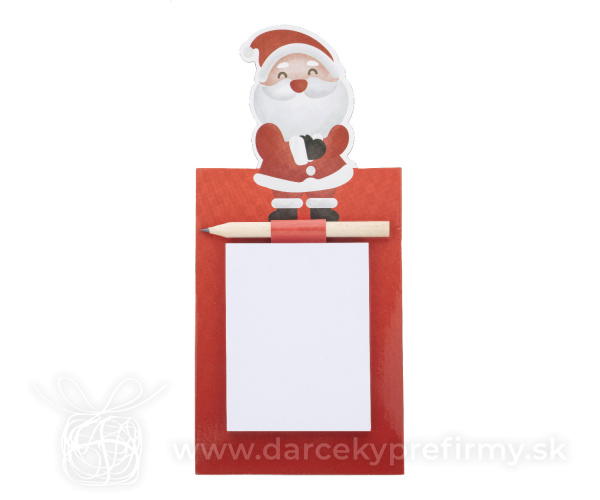 Julliste - Vianočný magnetický zápisník, Santa Claus