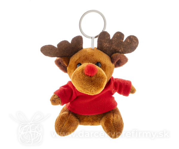 Julren - plyšový vianočný prívesok na kľúče so sobom